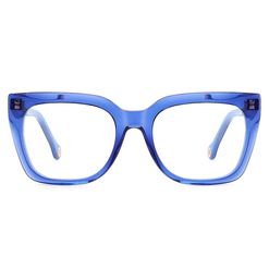 Armação de Óculos de Grau Feminina Carolina Herrera Quadrado Her 227 ZX9 Cor Azul Cristal