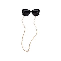 Corrente para Óculos Dii Collection Cor Branca com Dourada