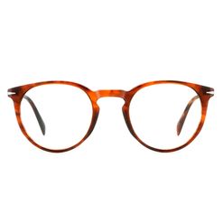 Armação de Óculos de Grau Masculino David Beckham Oval DB 1139 EX4 Cor Marrom Mesclado