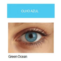 Lentes de Contato Optima Natural Look Cor Green Ocean 1 Par