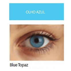 Lentes de Contato Optima Natural Look Cor Blue Topaz 1 Par