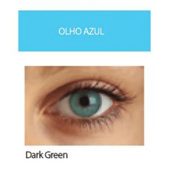 Lente de Contato Optima Natural Look Cor Dark Green - 1 Lente por Embalagem