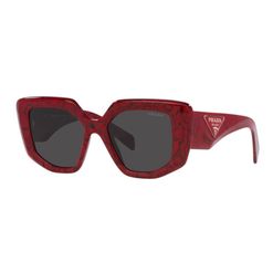 Óculos de sol Feminino Prada Quadrado PR 14ZS Cor Vermelho