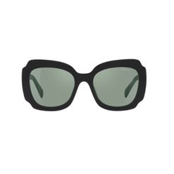 Óculos de Sol Feminino Prada Quadrado PR 16YS Cor Preto e Verde