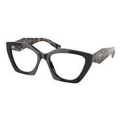 Armação de Óculos de Grau Feminina Prada Gatinho PR 09YV Cor Preto e Tartaruga Rosa