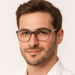 Armação de Óculos de Grau Masculino Dii Collection 2 9009 ECO Retangular Cor Cinza Cristal com Prata