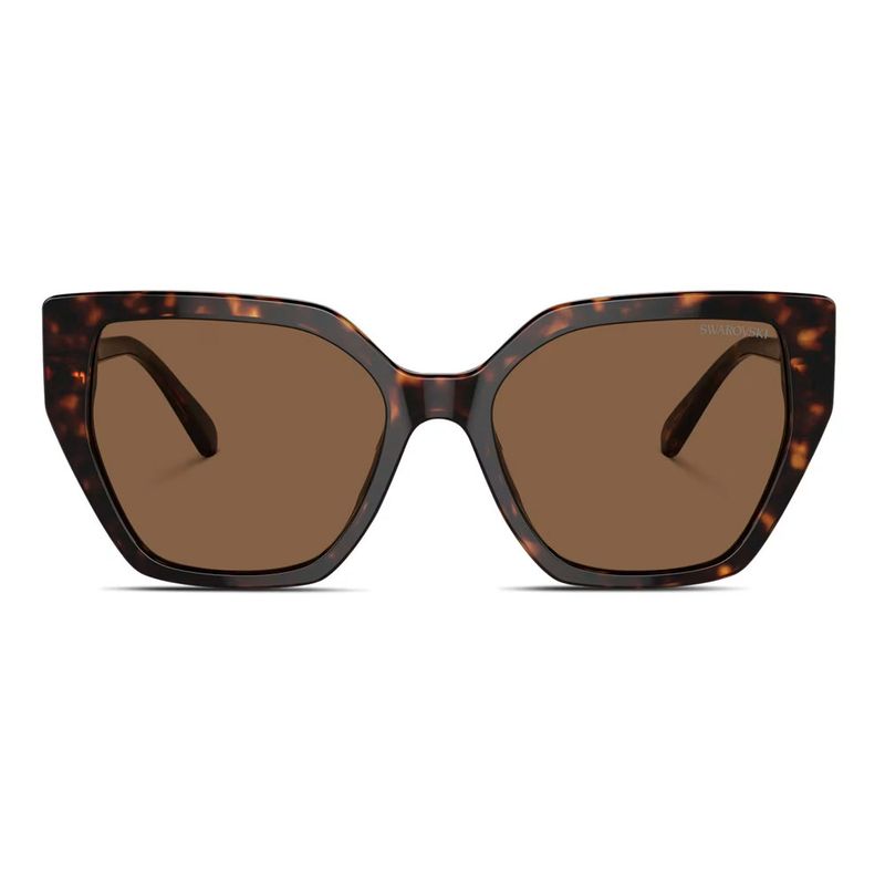Óculos de Sol Feminino Swarovski Gatinho SK6016 Cor Dark Tortoise