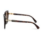 Óculos de Sol Feminino Swarovski Gatinho SK6016 Cor Dark Tortoise