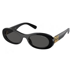 Óculos de Sol Feminino Miu Miu Oval MU 06ZS Cor Preto