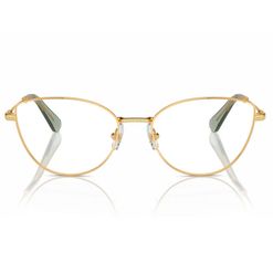 Armação de Óculos de Grau Feminina Swarovski Gatinho SK1012 Cor Dourado