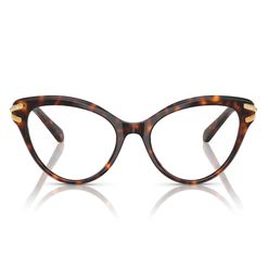 Armação de Óculos de Grau Feminina Swarovski Gatinho SK2030 Cor Tartaruga