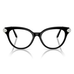 Armação de Óculos de Grau Feminina Swarovski Gatinho SK2046 Cor Preto