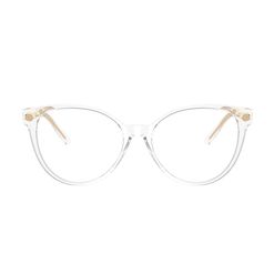 Armação de Óculos de Grau Feminina Versace Oval VE3353 Cor Transparente