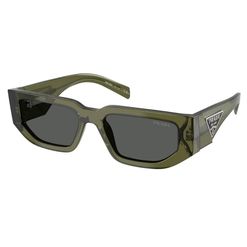 Óculos de Sol Unissex Prada Retangular PR 09ZS Verde Militar Transparente