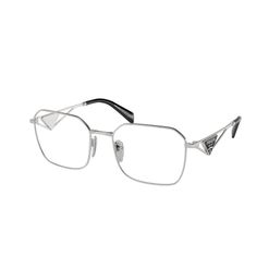 Armação de Óculos de Grau Feminina Prada Quadrado PR A51V Cor Prata
