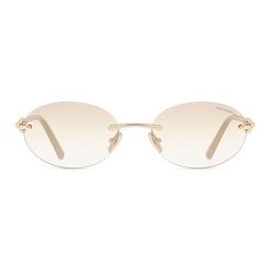 Óculos de Sol Feminino Tiffany Oval TF3104D Cor Dourado